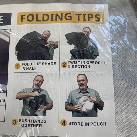 63" x 35" Soft Foldable Car Sun Shade Shield Block UV For Windshield - Picture 8 of 9